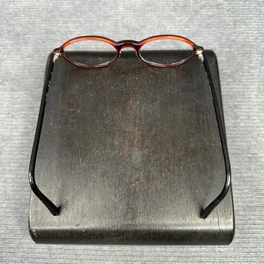 SEE 2510 Y2K Eyeglasses Oval Tortoise Brown Black Frames Made in Italy 42-20-135